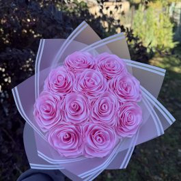 Букет „11 сатенени рози“